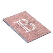 Eenvoudige Glitter Naam Notitieboek (Rechterzijde)