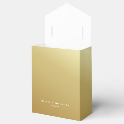 Eenvoudige Glitter Roos Gold Dank je bruiloft Bedankdoosjes (Geopend)