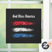 *~* Eenvoudige GOD BLESS AMERICA American Flag   Raamsticker (Huis)
