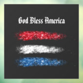 *~* Eenvoudige GOD BLESS AMERICA American Flag   Raamsticker (Vel 3)