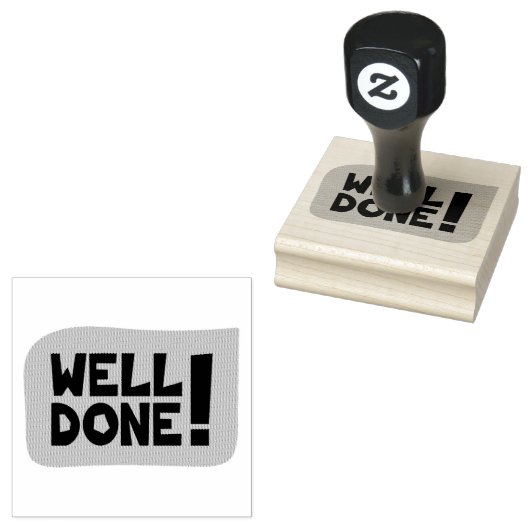 Eenvoudige goed gedaan script hout kunst stempel (Gestempeld)