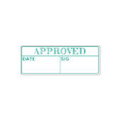 Eenvoudige goedgekeurde datum Handtekening Initial Zelfinktende Stempel (Design)