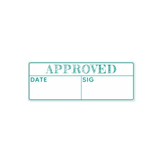 Eenvoudige goedgekeurde datum Handtekening Initial Zelfinktende Stempel (Design)