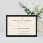 Eenvoudige goedkope RSVP-uitnodigings-Kaarten RSVP Kaartje (Staand voorkant)