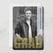 Eenvoudige Gold AFSTUDEERDER Overlay Modern Gradua Kaart (Voorkant)