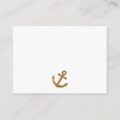 Eenvoudige Gold Anchor Luier Raffle Ticket Kaarten (Achterkant)