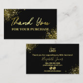 Eenvoudige Gold Black Glam - Hartelijk dank voor u Visitekaartje (Voorkant / Achterkant)