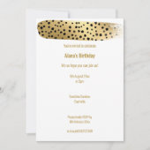 EENVOUDIGE GOLD BLACK LEOPARD ANIMAL WHITE BIRTHDA KAART (Voorkant)