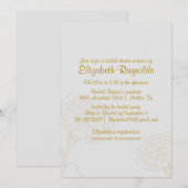 Eenvoudige Gold Bridal Shower-uitnodigingen Kaart (Voorkant / Achterkant)