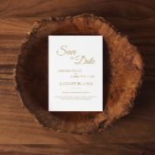 Eenvoudige Gold Calligrafie bespaart de datum Save The Date