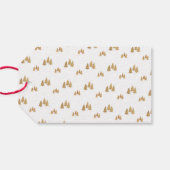 Eenvoudige Gold Calligrafie-kerst Cadeaulabel (Achterkant Horizontaal)