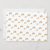 Eenvoudige Gold Calligrafie-kerst Feestdagenkaart (Achterkant)