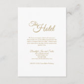 Eenvoudige Gold Calligraphy Accommodatie Informatiekaartje (Voorkant)