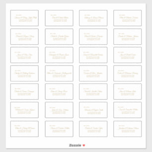 Eenvoudige Gold Calligraphy Guest Adresetiketten Sticker