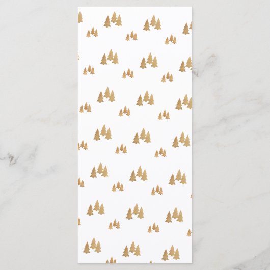 Eenvoudige Gold Calligraphy-Kaart in het kerstmenu Menu (Achterkant)