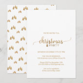 Eenvoudige Gold Calligraphy-kerstfeest Kaart (Voorkant / Achterkant)