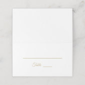 Eenvoudige Gold Calligraphy Place Card Tent Plaatskaartje (Buitenkant ongevouwen)