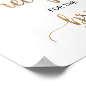 Eenvoudige Gold Calligraphy Recipipies for the Bri Poster (Hoek)