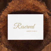 Eenvoudige Gold Calligraphy Reserved Sign