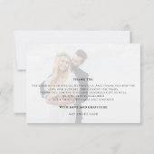 Eenvoudige Gold Calligraphy Script Minimal Photo Bedankkaart (Achterkant)