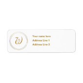 Eenvoudige Gold-cirkels en uw Initiaal minimalisti Etiket (Voorkant)