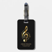 Eenvoudige Gold Clef Bagagelabel (Achterkant verticaal)