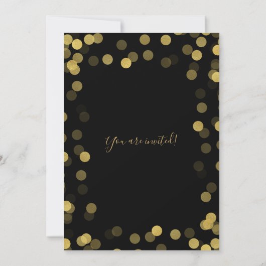 Eenvoudige Gold Corporate-kerstfeestdag Kaart (Achterkant)