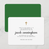 Eenvoudige Gold Cross-bevestiging Bedankt voor je  (Voorkant / Achterkant)