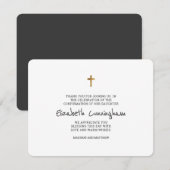 Eenvoudige Gold Cross-bevestiging Bedankt voor je  (Voorkant / Achterkant)