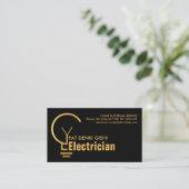 Eenvoudige Gold Electricia Bulb Visitekaartje (Staand voorkant)