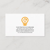 Eenvoudige Gold Electricia Bulb Visitekaartje (Achterkant)