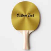 Eenvoudige Gold en Black Script Text Sjabloon Tafeltennisbatje (Voorkant)