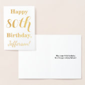Eenvoudige Gold Foil 80th Birthday + aangepaste na Folie Kaarten (Display)