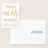 Eenvoudige Gold Foil 90th Birthday + aangepaste na Folie Kaarten (Display)