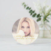 Eenvoudige Gold Foil | Oproep van de GraduPartij Kaart (Staand voorkant)