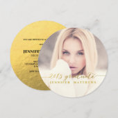 Eenvoudige Gold Foil | Oproep van de GraduPartij Kaart (Voorkant / Achterkant)