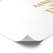 Eenvoudige Gold Foil Welkom bij de bruiloft-kallig Poster (Hoek)
