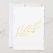 Eenvoudige Gold Foliage-behuizing Kaart (Achterkant)