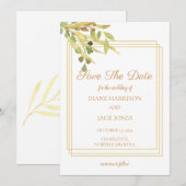 Eenvoudige Gold Foliage-behuizing Kaart (Voorkant / Achterkant)