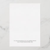 Eenvoudige Gold-foto Save the Date Folie Uitnodiging (Achterkant)