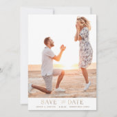 Eenvoudige Gold-foto Save the Date Kaart (Voorkant)