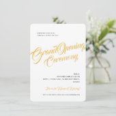 Eenvoudige Gold Glitter Corporate Grand Opening In Kaart (Staand voorkant)