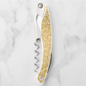 Eenvoudige Gold Glitter Kurkentrekker (Voorkant)