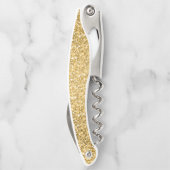 Eenvoudige Gold Glitter Kurkentrekker (Achterkant)