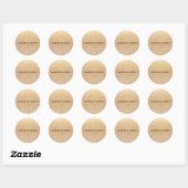 Eenvoudige Gold Glitter Ronde Sticker (Vel)
