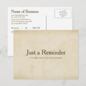 Eenvoudige Gold Grunge Modern Appointherinnering Briefkaart (Voorkant / Achterkant)