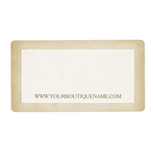 Eenvoudige Gold Grunge Moderne Boutique Retail Web Etiket (Voorkant)