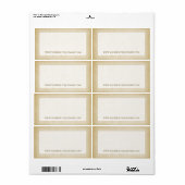 Eenvoudige Gold Grunge Moderne Boutique Retail Web Etiket (Full Sheet)