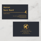 Eenvoudige Gold Hawk Line Global Blue Logistics Su Visitekaartje (Voorkant / Achterkant)