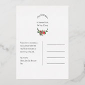 Eenvoudige Gold-kerstfeestdag Folie Feestdagenkaart (Achterkant)